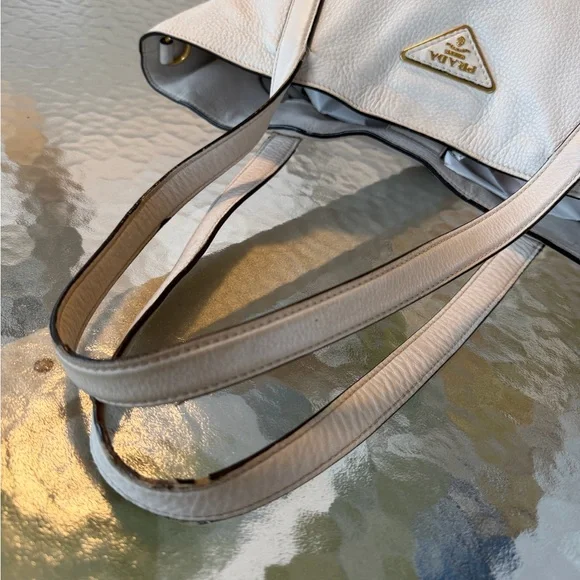 Prada White Leather Tote Bag - Picture 6 of 6